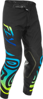 Black motocross pants with colorful graphics from Evolution Dst Zen Pants, perfect for rv parts & accessories