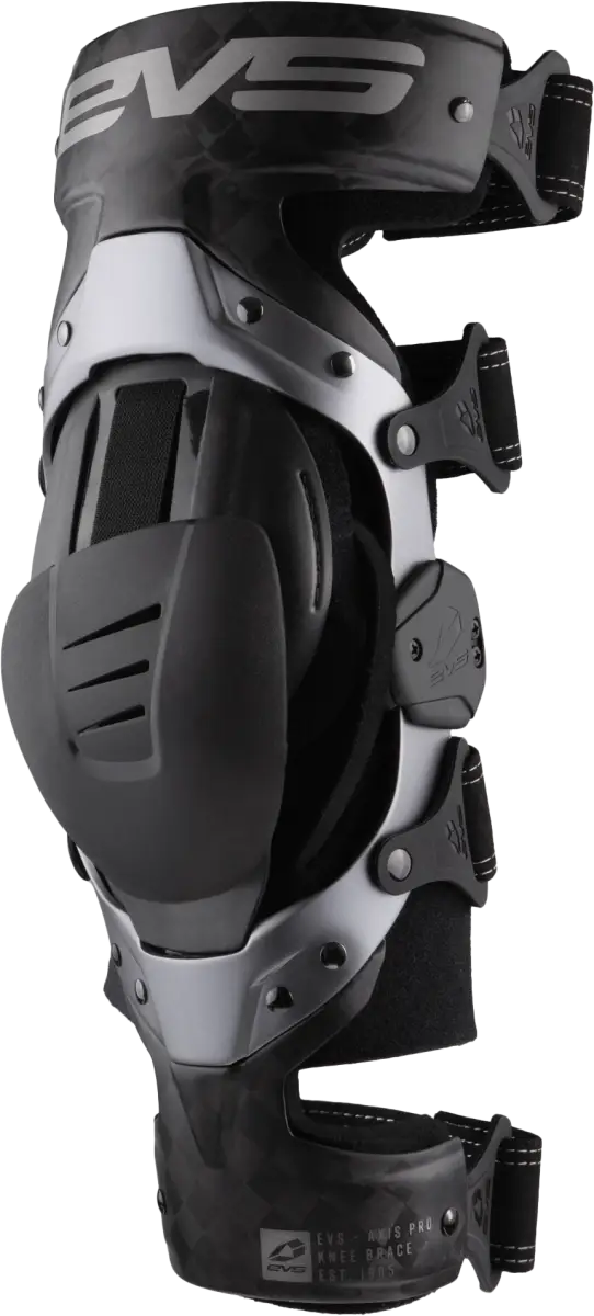 EVS Axis Pro Knee Brace Pair - Black/Grey, Small (Part Number: AXISP-GRY-SP) - EVS