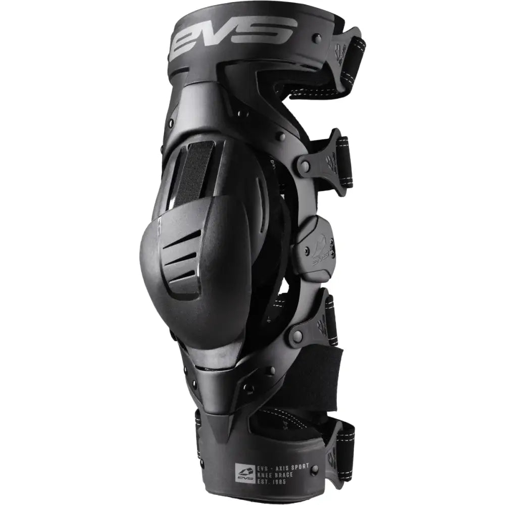 EVS Axis Sport Knee Brace Pair - Black/Black/Grey - Medium - AXISS-BK/GY-MP - EVS