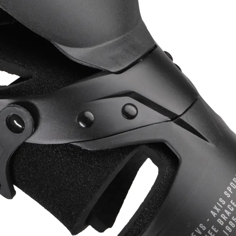 EVS Axis Sport Knee Brace Pair - Black/Black/Grey - Medium - AXISS-BK/GY-MP - EVS