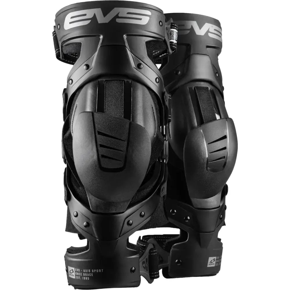 EVS Axis Sport Knee Brace Pair Black/Black/Grey - Large - EVS