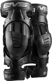 EVS Axis Sport Knee Brace Pair Black/Black/Grey - Large - EVS