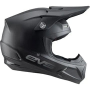 Matte black EVS T5 solid helmet with sleek design, XL size