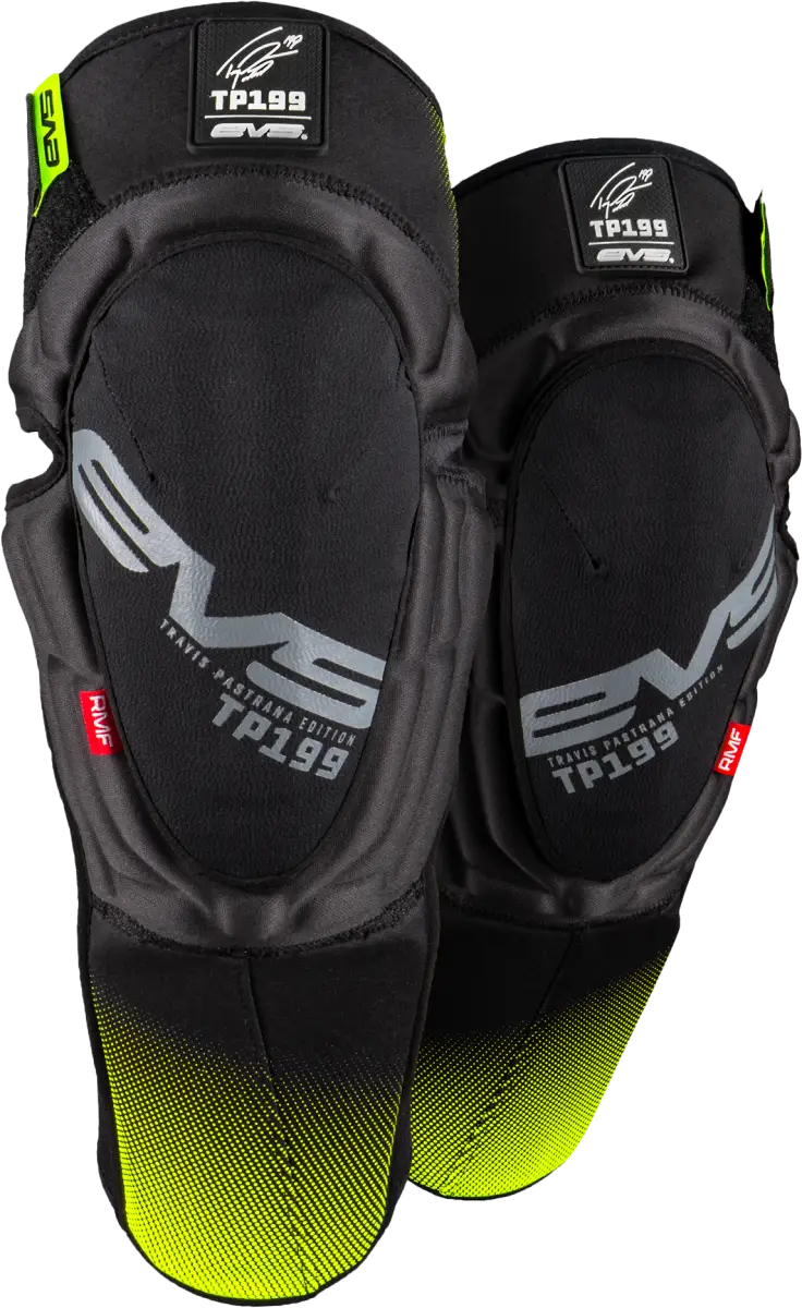 EVS TP199 Knee/Shin Guard Black/Hi Vis 2x - Advanced Protection for Riders - EVS