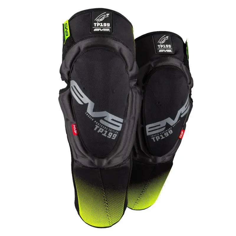 EVS TP199 Knee/Shin Guard Pair Black/Hi Viz - Small/Medium - EVS