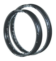 Black Excel A60 rims for motorcycle, 21x1.60 36H, sleek and durable a60 rims