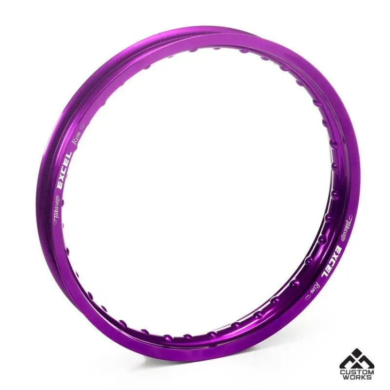 Purple motorcycle wheel rim from Excel Takasago rims for 18x2.15 takasago rims style