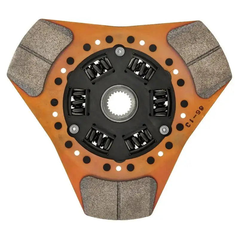 Orange and gray clutch disc with springs for Exedy Nissan SR20DET Stage 2 Ceramic assembly