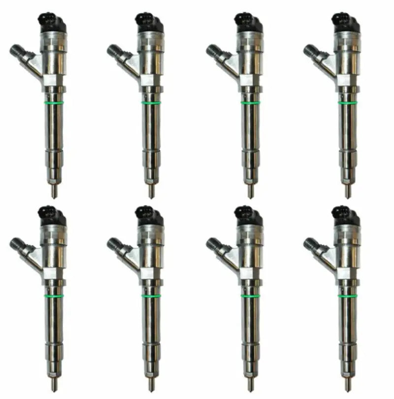 Eight Chevy Duramax LLY fuel injectors for Duramax LLY engines in a set of 8
