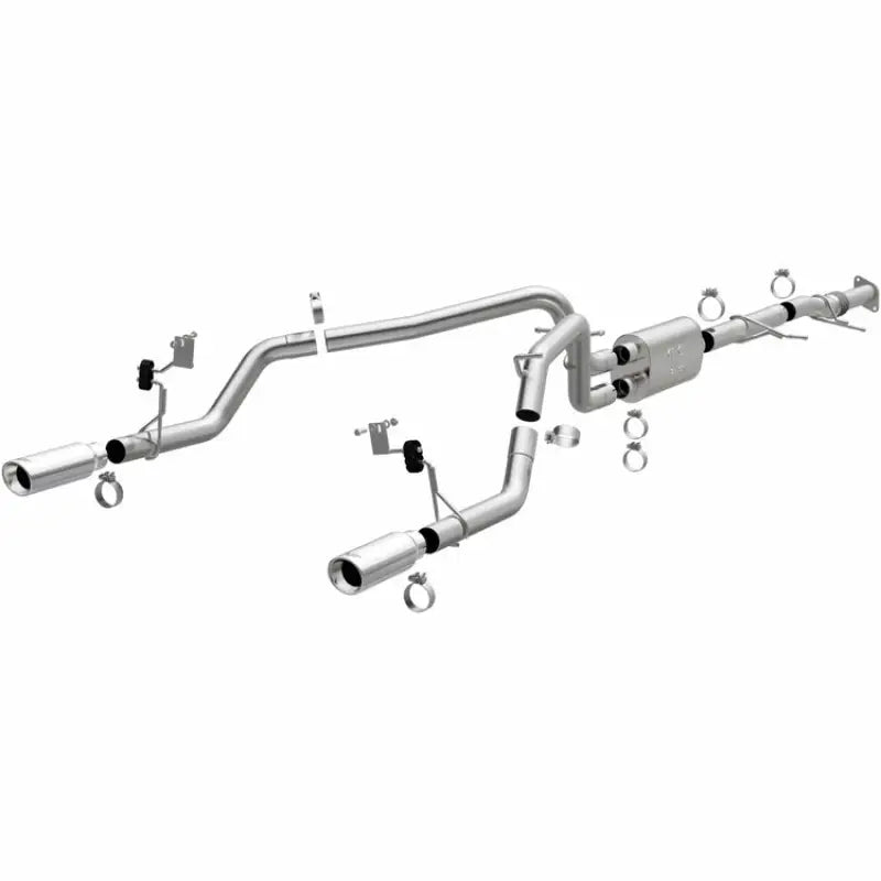 Stainless steel exhaust system kit stainless steel with dual split rear exit and muffler
