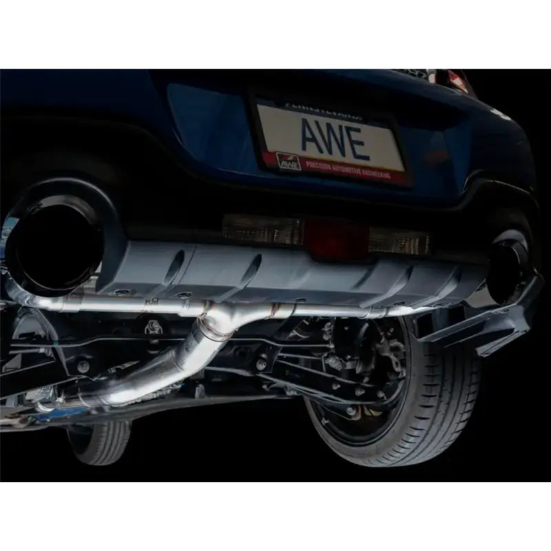 Exhaust System Kit Stainless Steel; Without Muffler; Single With Dual Outlet; Rear Exit; 5 Inch Diamond Black Tips