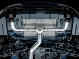 Exhaust System Kit Stainless Steel; Without Muffler; Single With Dual Outlet; Rear Exit; 5 Inch Diamond Black Tips