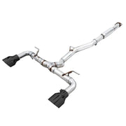 Keystone 3020-33279 Exhaust System Kit Stainless Steel; Without Muffler; Single Exhaust With Dual Outlet; Rear Exit; 5 Inch Diamond Black Tips