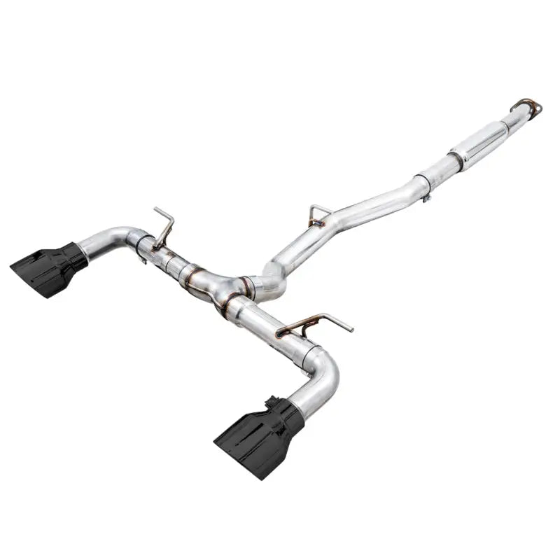 Keystone 3020-33279 Exhaust System Kit Stainless Steel; Without Muffler; Single Exhaust With Dual Outlet; Rear Exit; 5 Inch Diamond Black Tips