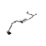 Keystone 140919BC Exhaust System Kit T-304 Stainless Steel; With Muffler; 2-1/2 To 2-1/4 Inch Pipe Diameter; Dual Exhaust With Dual Exit; Truck Side Exit; 4 Inch Black Chrome On T-304 Stainless Steel Tips
