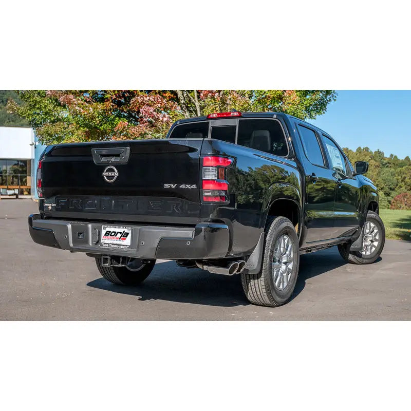 Keystone 140919BC Exhaust System Kit T-304 Stainless Steel; With Muffler; 2-1/2 To 2-1/4 Inch Pipe Diameter; Dual Exhaust With Dual Exit; Truck Side Exit; 4 Inch Black Chrome On T-304 Stainless Steel Tips