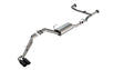 Exhaust System Kit T-304 Stainless Steel with Muffler, 2-1/2 To 2-1/4 Inch Pipe Diameter, Dual Exhaust with Dual Exit, Truck Side Exit, 4 Inch Black Chrome on T-304 Stainless Steel Tips.