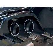 Exhaust System Kit T-304 Stainless Steel; With Mufflers; 3 Inch To 2-1/4 Pipe Diameter; Single Quad Exit; Dual Split