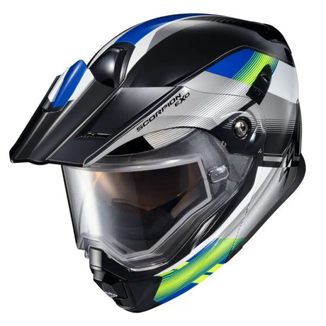 Exo At950 Cold Weather Helmet Zec Blue/Hi Viz Lg (Dual Pane) - Powersports