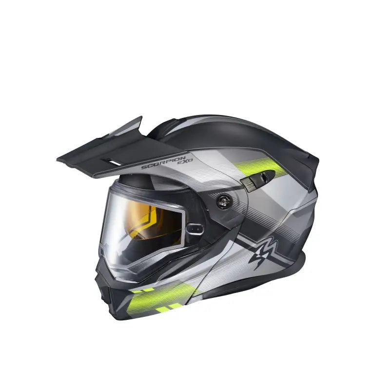 Exo At950 Cold Weather Helmet Zec Grey/Hi Viz 2x (Dual Pane) - Powersports