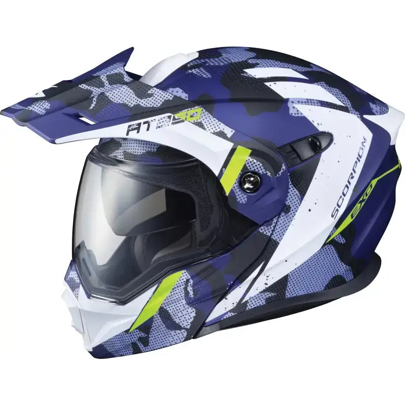 95-1617 SCORPION EXO Exo At950 Modular Helmet Outrigger Matte Blue 2x