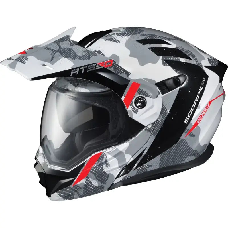 95-1624 SCORPION EXO Exo At950 Modular Helmet Outrigger White/Grey Md