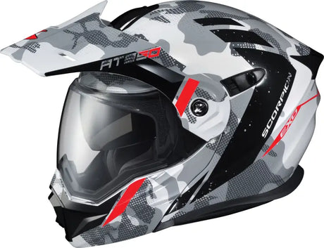 95-1623 SCORPION EXO Exo At950 Modular Helmet Outrigger White/Grey Sm
