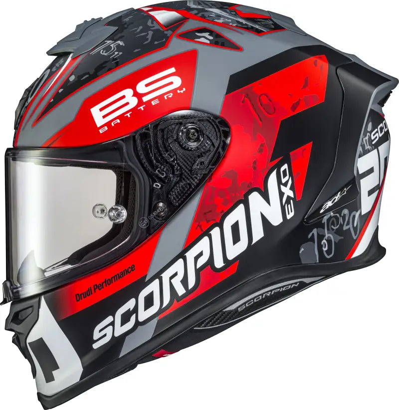 SCORPION EXO Exo R1 Air Full Face Helmet Quartararo Red Lg