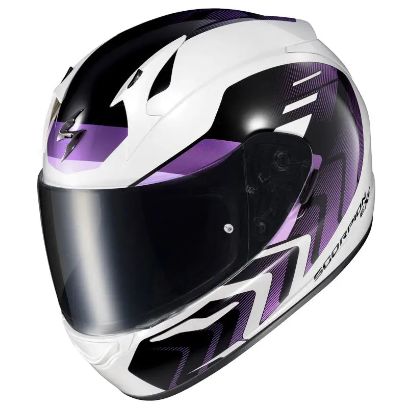 Exo R320 Full Face Helmet Alchemy White/Purple Md - SCORPION EXO