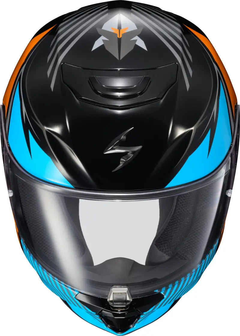 Exo R330 Full Face Helmet Hawker Light Blue Lg - SCORPION EXO