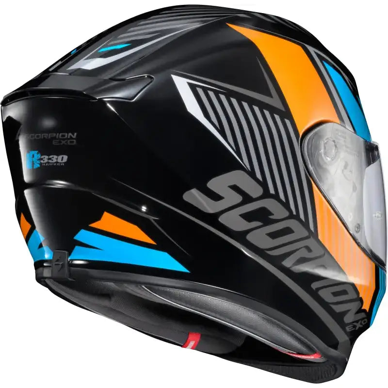 Exo R330 Full Face Helmet Hawker Light Blue Lg - SCORPION EXO