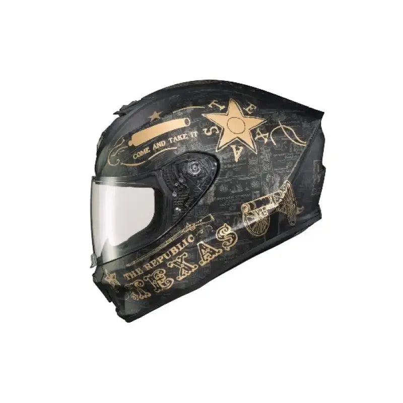 Exo R420 Full Face Helmet Lone Star Black/Gold 3x