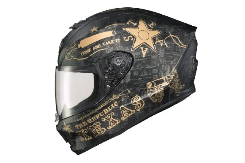 Exo R420 Full Face Helmet Lone Star Black/Gold Sm