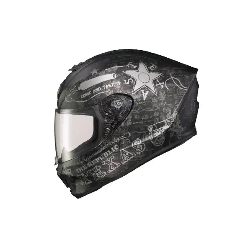 Exo R420 Full Face Helmet Lone Star Black/Silver 3x