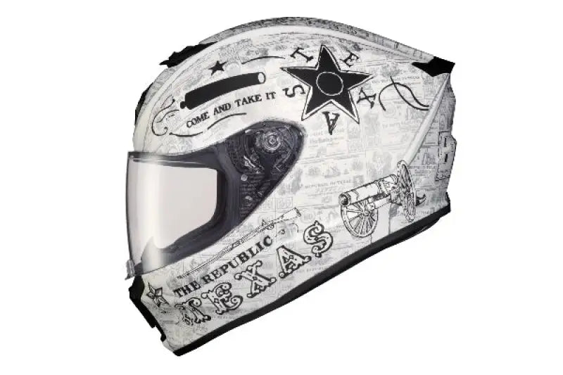 Exo R420 Full Face Helmet Lone Star White Lg