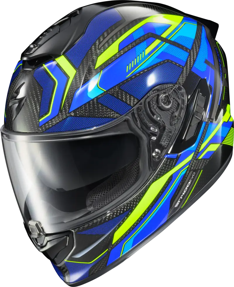 Exo St1400 Evo Carbon Helmet Hex Gloss Blue Xl