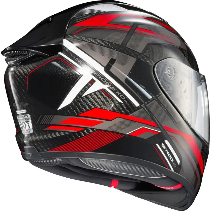 Exo St1400 Evo Carbon Helmet Hex Gloss Red Md