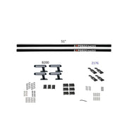 Black 51-inch exposed roof rack kit with b200 z176 brackets