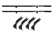 Exposed Rack 8-00-9605-BK Roof Rack Kit for Jeep Wrangler JK models, shown with an exposed design, durable construction in sleek black finish, ideal for automotive, RV, off-road, marine exterior, truck accessories, interior, and truck bed applications, Cargo Management, AVADA - Best Sellers, Must Haves.