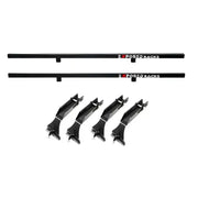 Exposed Rack 8-00-9605-BK Roof Rack Kit for Jeep Wrangler JK models, shown with an exposed design, durable construction in sleek black finish, ideal for automotive, RV, off-road, marine exterior, truck accessories, interior, and truck bed applications, Cargo Management, AVADA - Best Sellers, Must Haves.