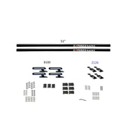 Black 51-inch exposed roof rack kit with b100 z126 brackets