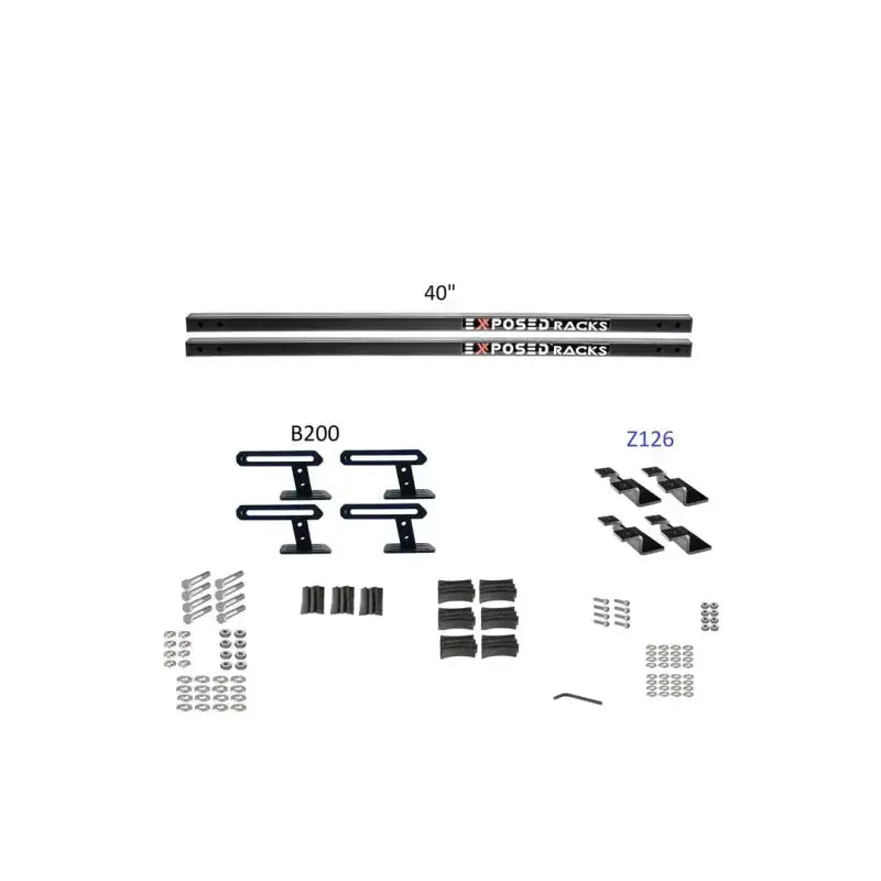 Exposed Rack 8-00-9680-BK Roof Rack Kit, stylish and durable design for carrying bulky gear, perfect for RV, Automotive, Powersports, marine, truck accessories, off-road activities, easy to install, ideal for camping and adventures, enhances vehicle exterior and interior, Cargo Management, AVADA - Best Sellers, Must Haves.