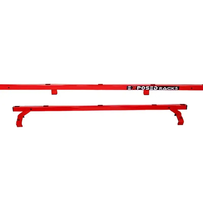 Red exposed rack roof rack kit 8-00-9704-RD with black lettering