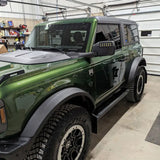 Exterior Mirror Cover Full Cover; Black; Polycarbonate; Set Of 2; With Integrated LED Lights Providing Peripheral