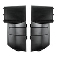 Exterior Mirror Cover Full Cover; Black; Polycarbonate; Set Of 2; With Integrated LED Lights Providing Peripheral