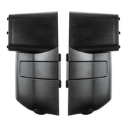 Exterior Mirror Cover Full Cover; Black; Polycarbonate; Set Of 2; With Integrated LED Lights Providing Peripheral
