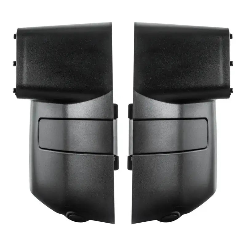 Exterior Mirror Cover Full Cover; Black; Polycarbonate; Set Of 2; With Integrated LED Lights Providing Peripheral