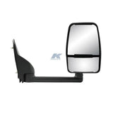 Exterior Mirror OEM Replacement; Single; Dual Lens; Black; With PTM Housing; Manual; Foldaway; Without Heated Mirrors;