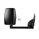 Exterior Mirror OEM Replacement; Single; Dual Lens; Black; With PTM Housing; Manual; Foldaway; Without Heated Mirrors;
