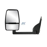Exterior Mirror OEM Replacement; Single; Dual Lens; Black; With PTM Housing; Manual; Foldaway; Without Heated Mirrors;